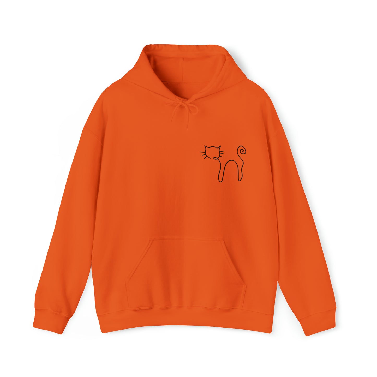 Unisex Hoodie minimalistische Katze Picasso