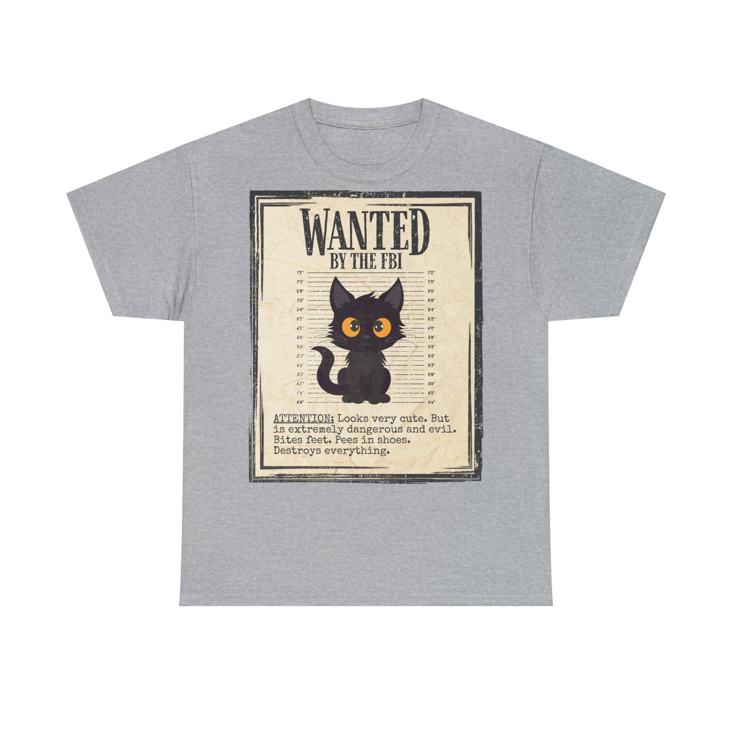 Unisex T-Shirt Kitten Steckbrief - Wanted by the FBI