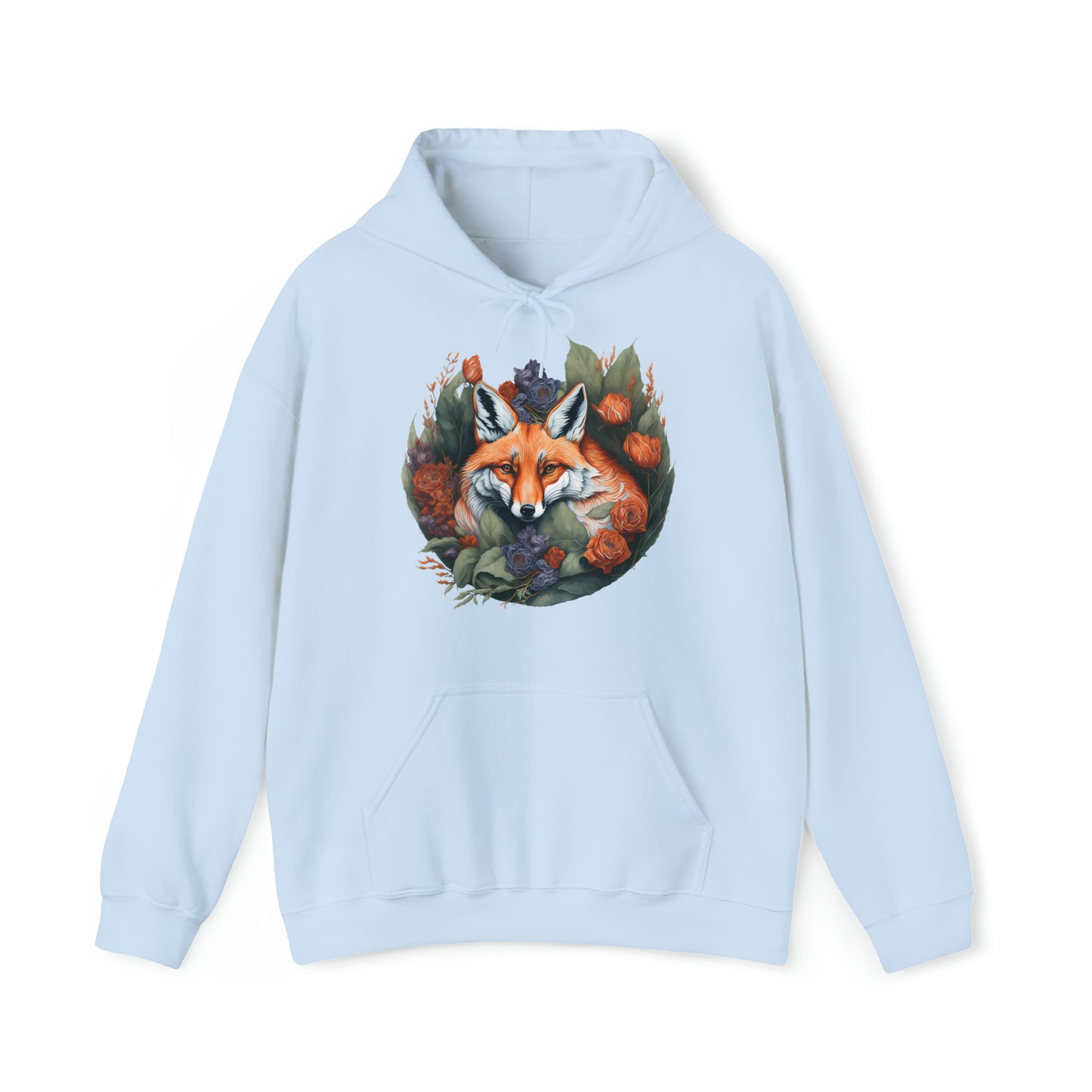 Unisex Hoodie Fuchs und Blumen