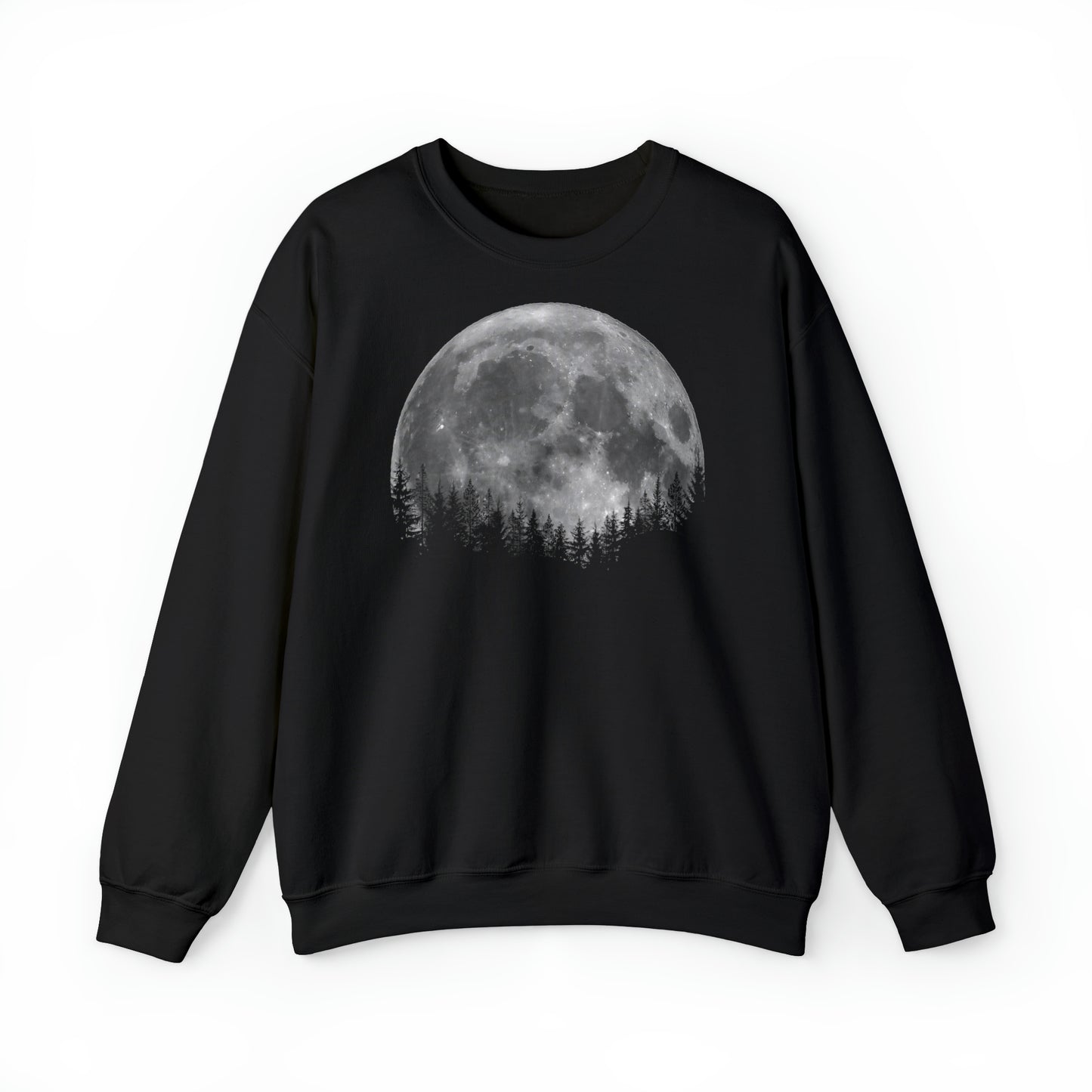 Unisex Sweatshirt Mond Wald Nacht