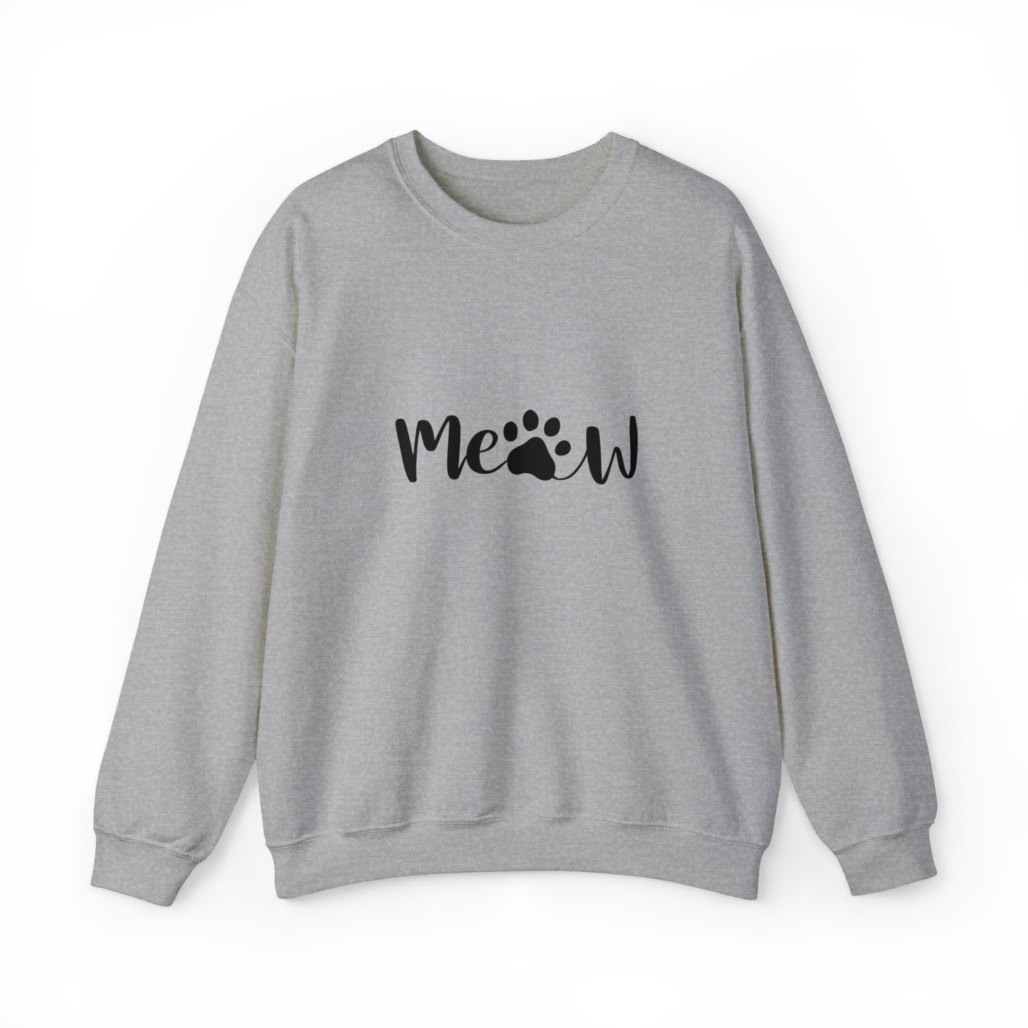 Unisex Sweatshirt Meow Miau mit Katzenpfote