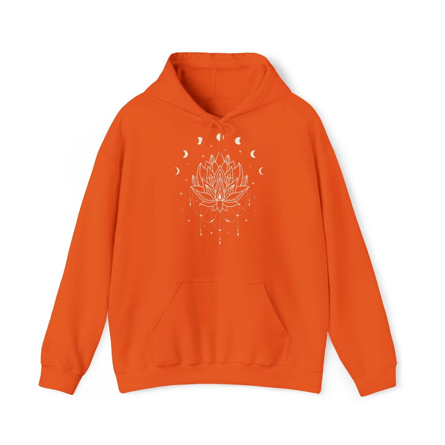 Unisex Hoodie Boho Lotos Mond Mondphasen