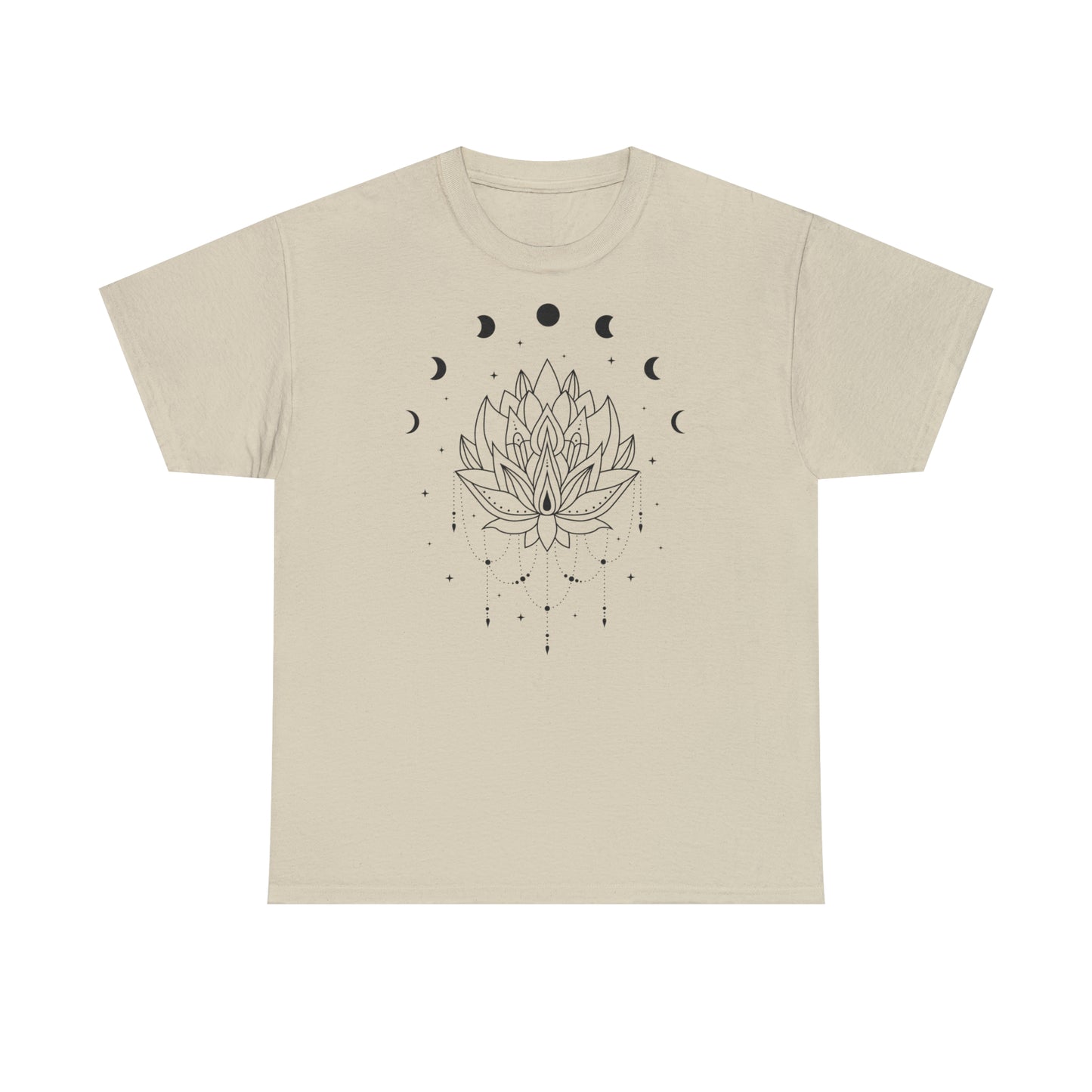 Unisex T-Shirt Boho Lotos Mond Mondphasen