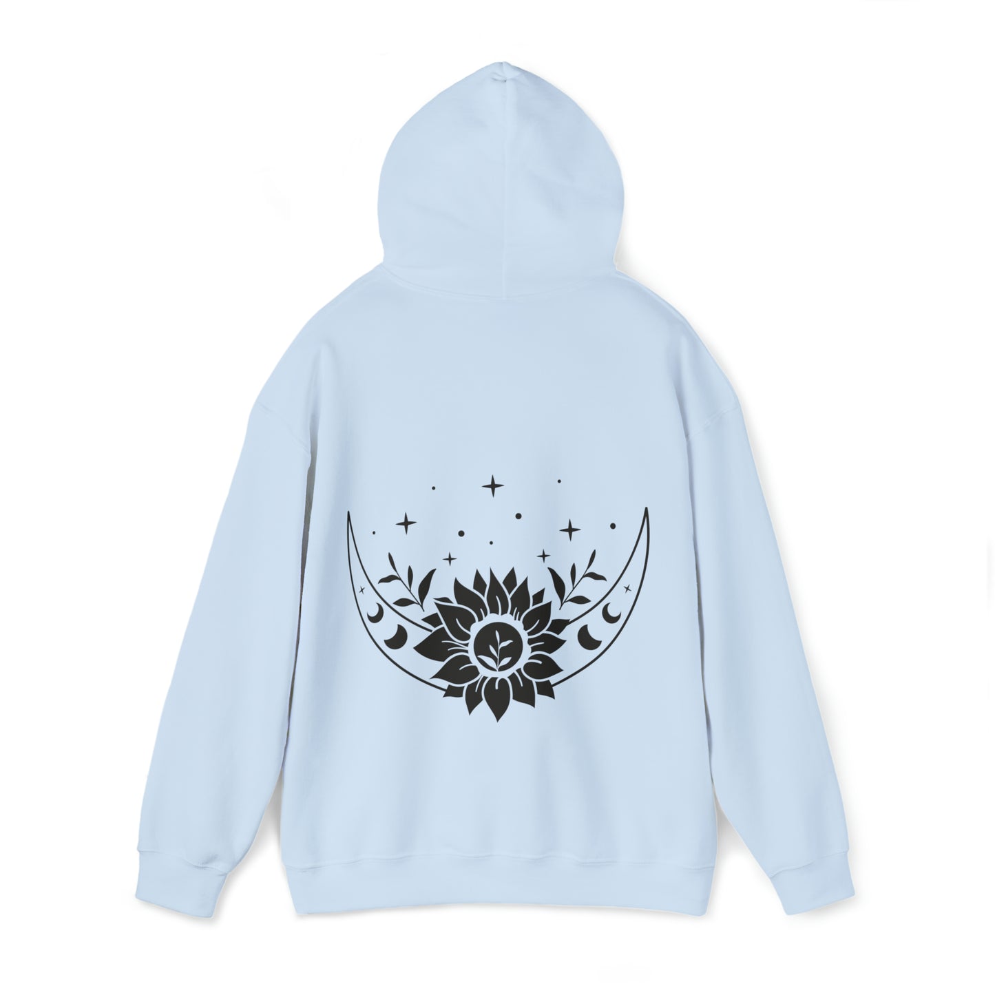 Unisex Hoodie Boho Sonnenblume Mond Mondphasen