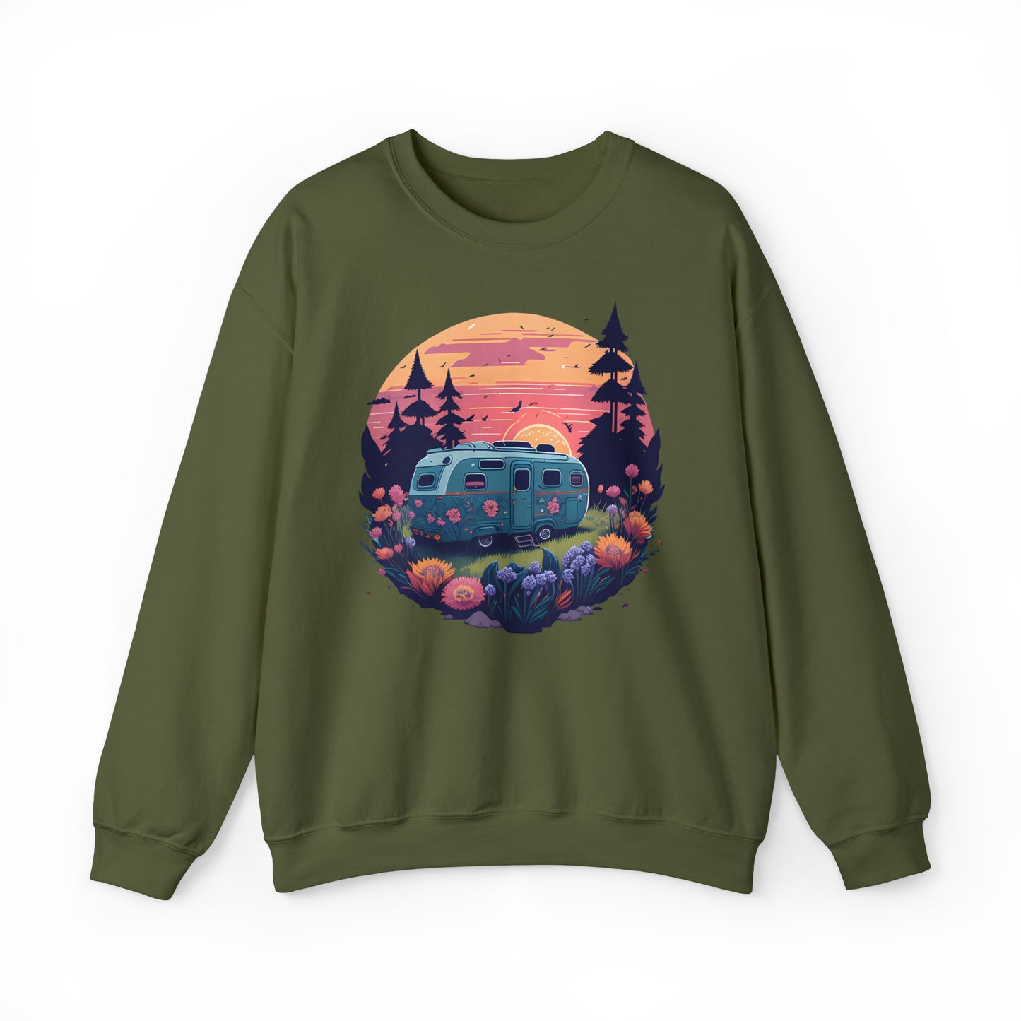 Unisex Sweatshirt Camping in malerischer Wildnis