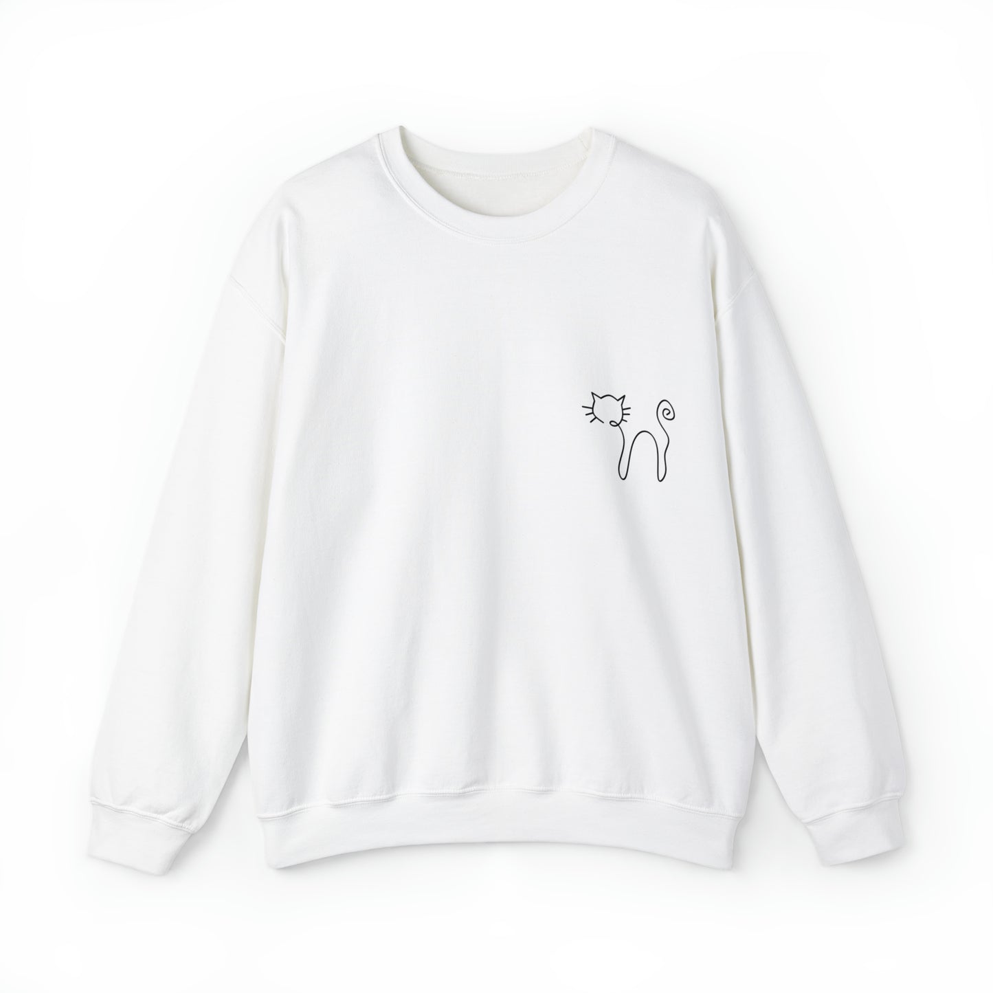 Unisex Sweatshirt minimalistische Katze Picasso