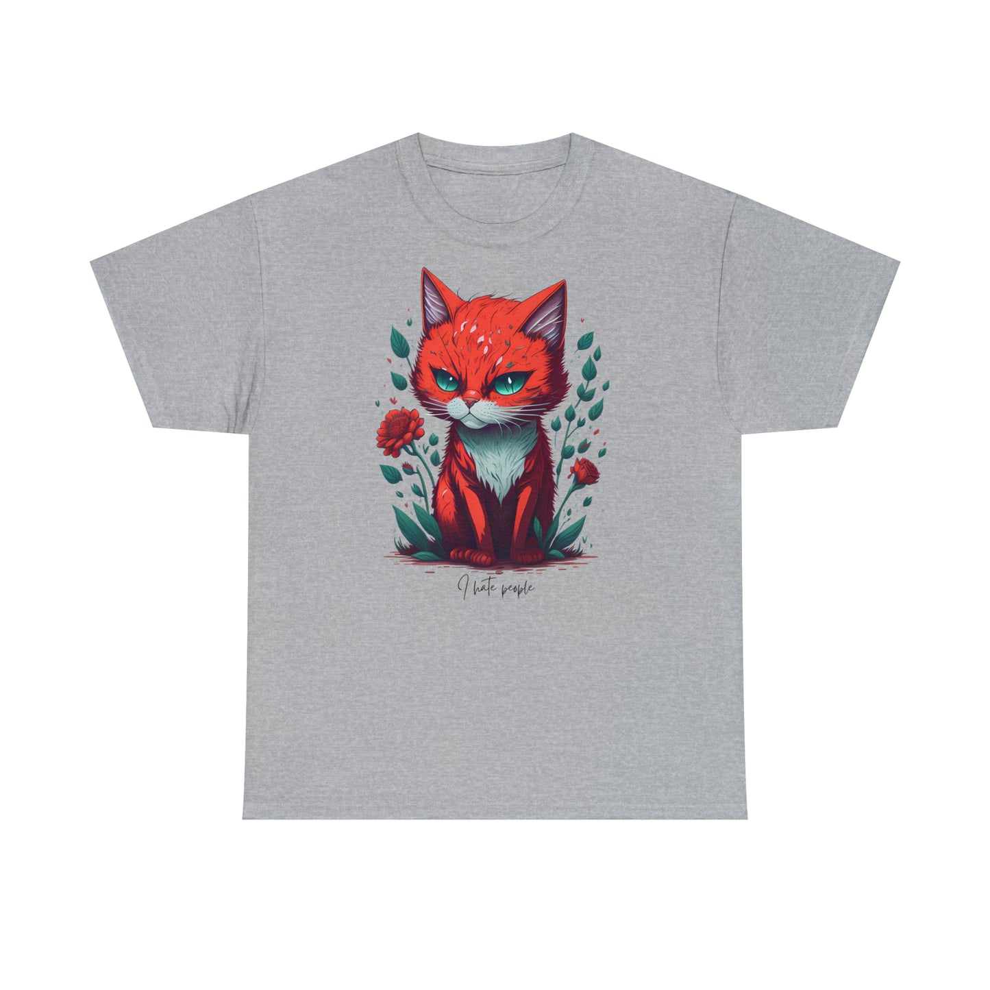 Unisex T-Shirt Roter Kater - I hate people