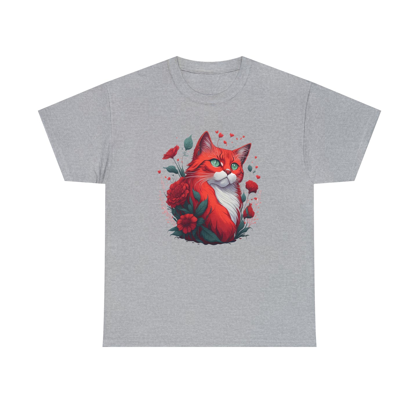Unisex T-Shirt rote Katze