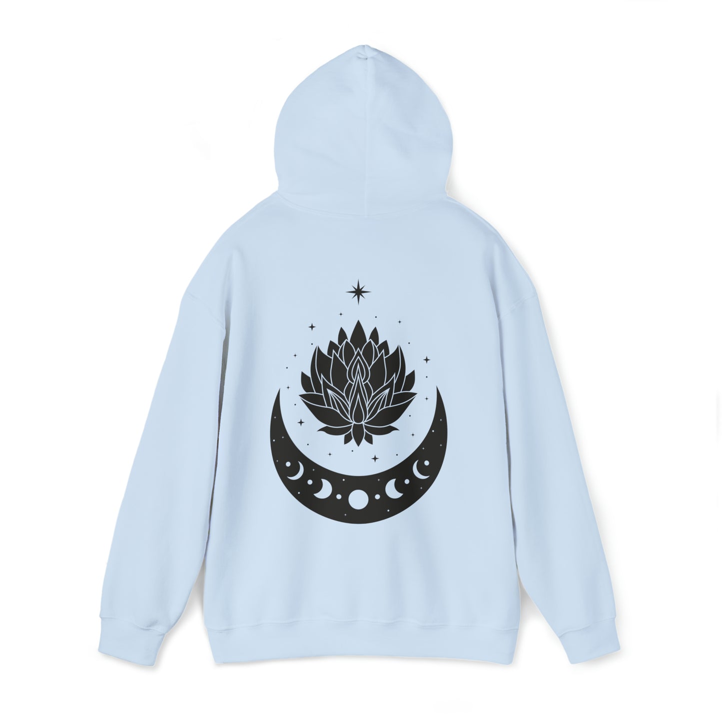 Unisex Hoodie Boho Lotos Mond Mondphasen