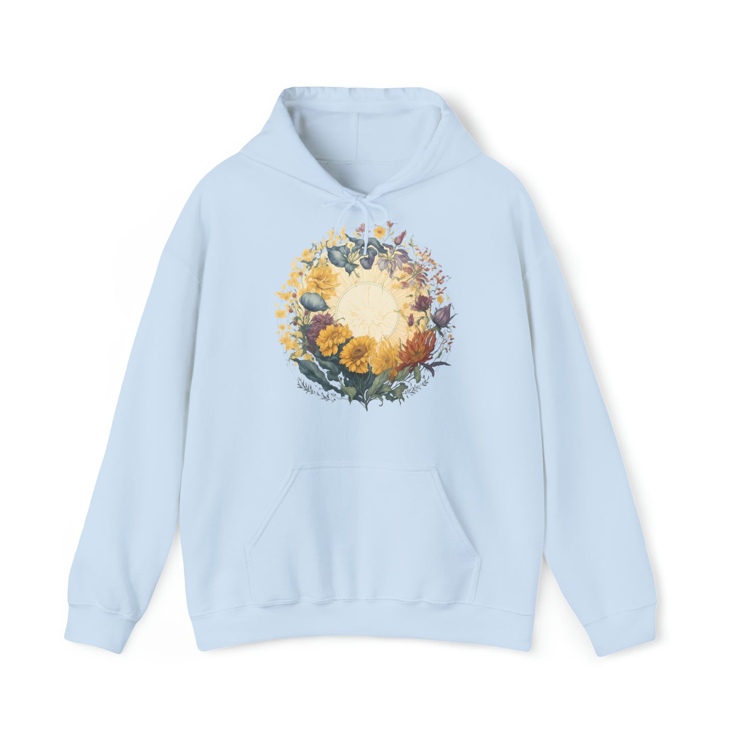 Unisex Hoodie Sonne und Wildblumen