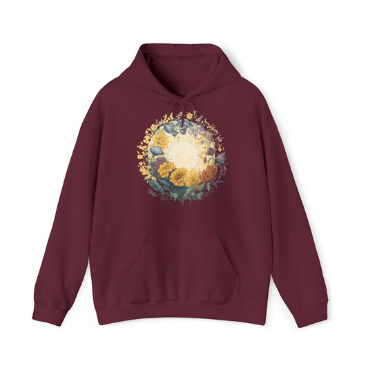 Unisex Hoodie Sonne und Wildblumen