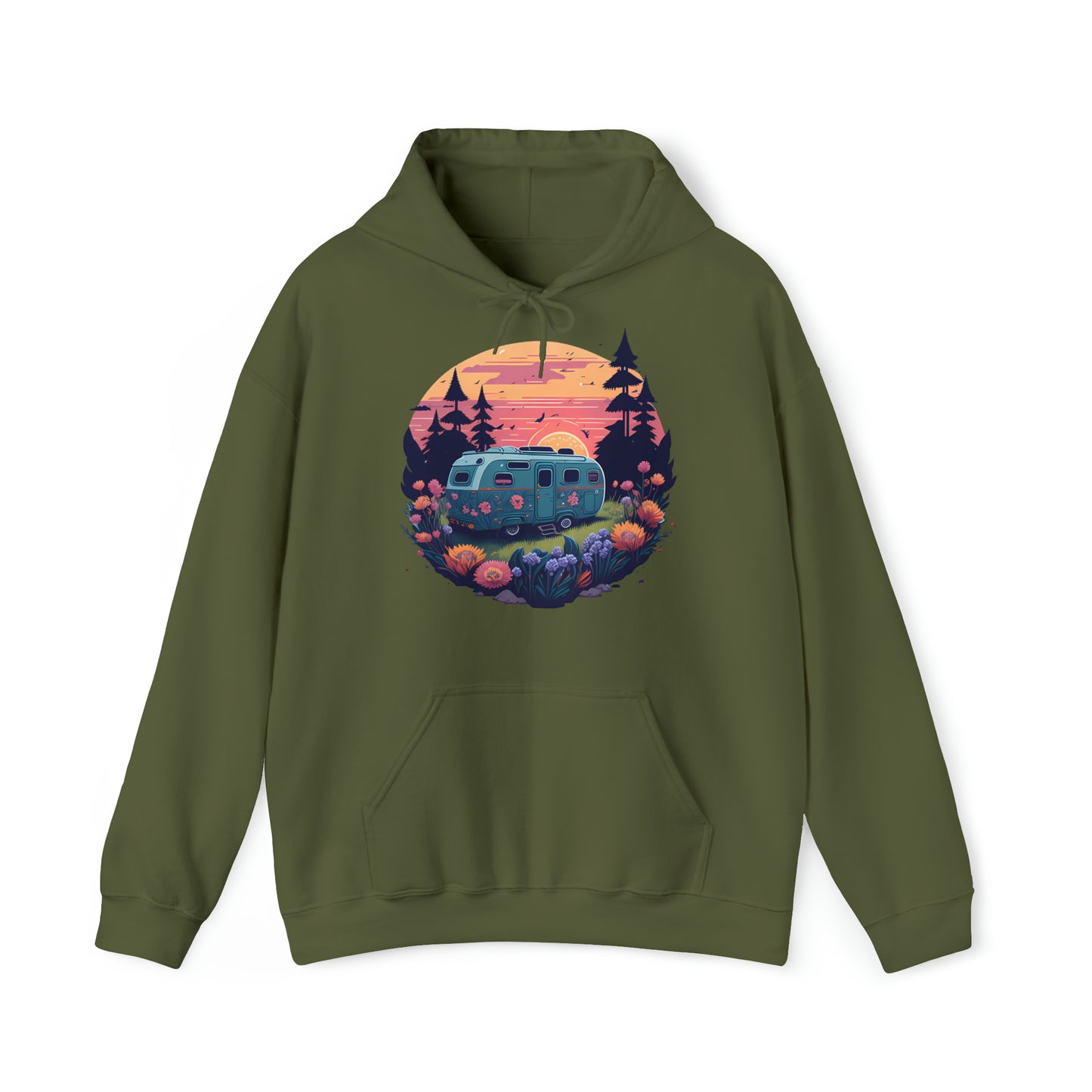 Unisex Hoodie Camping in malerischer Wildnis