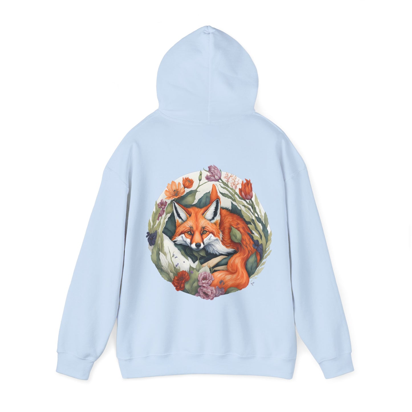 Unisex Hoodie Fuchs und Blumen