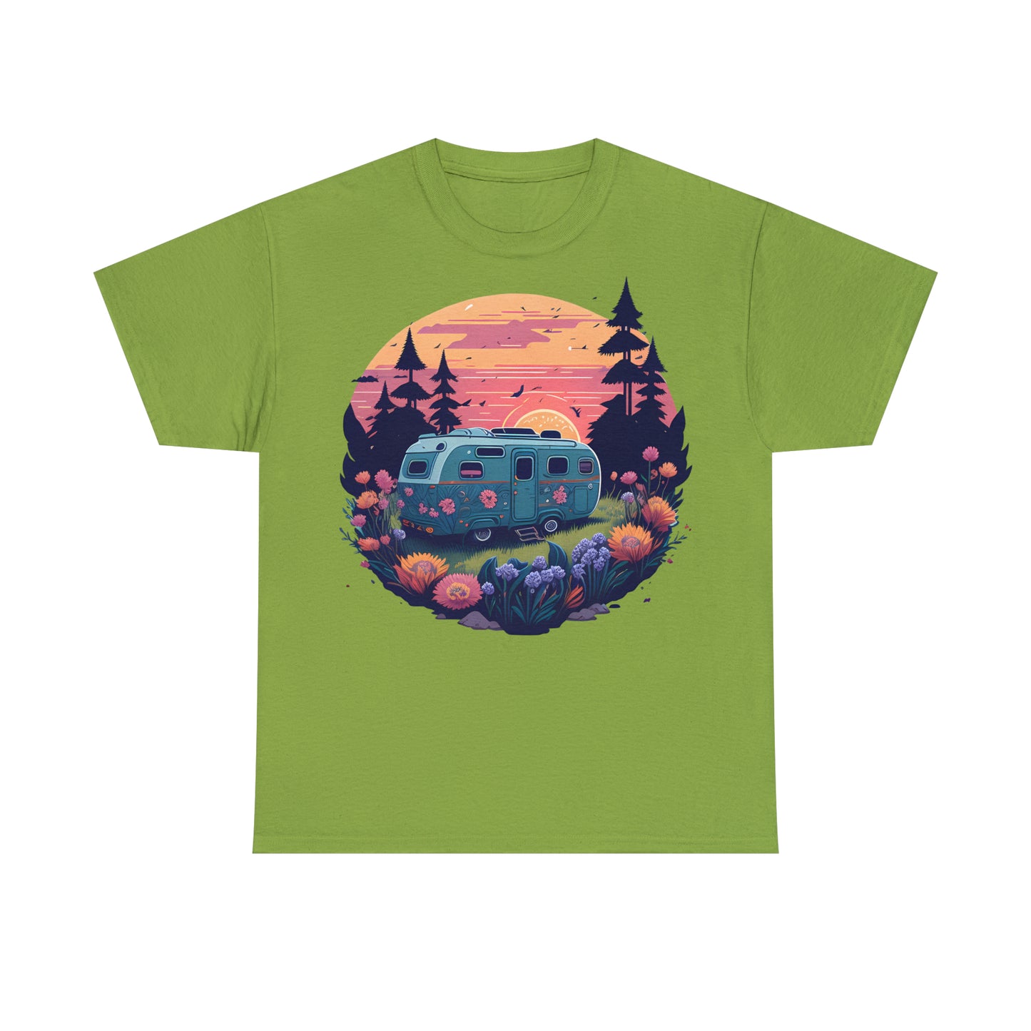 T-Shirt Camping in malerischer Wildnis