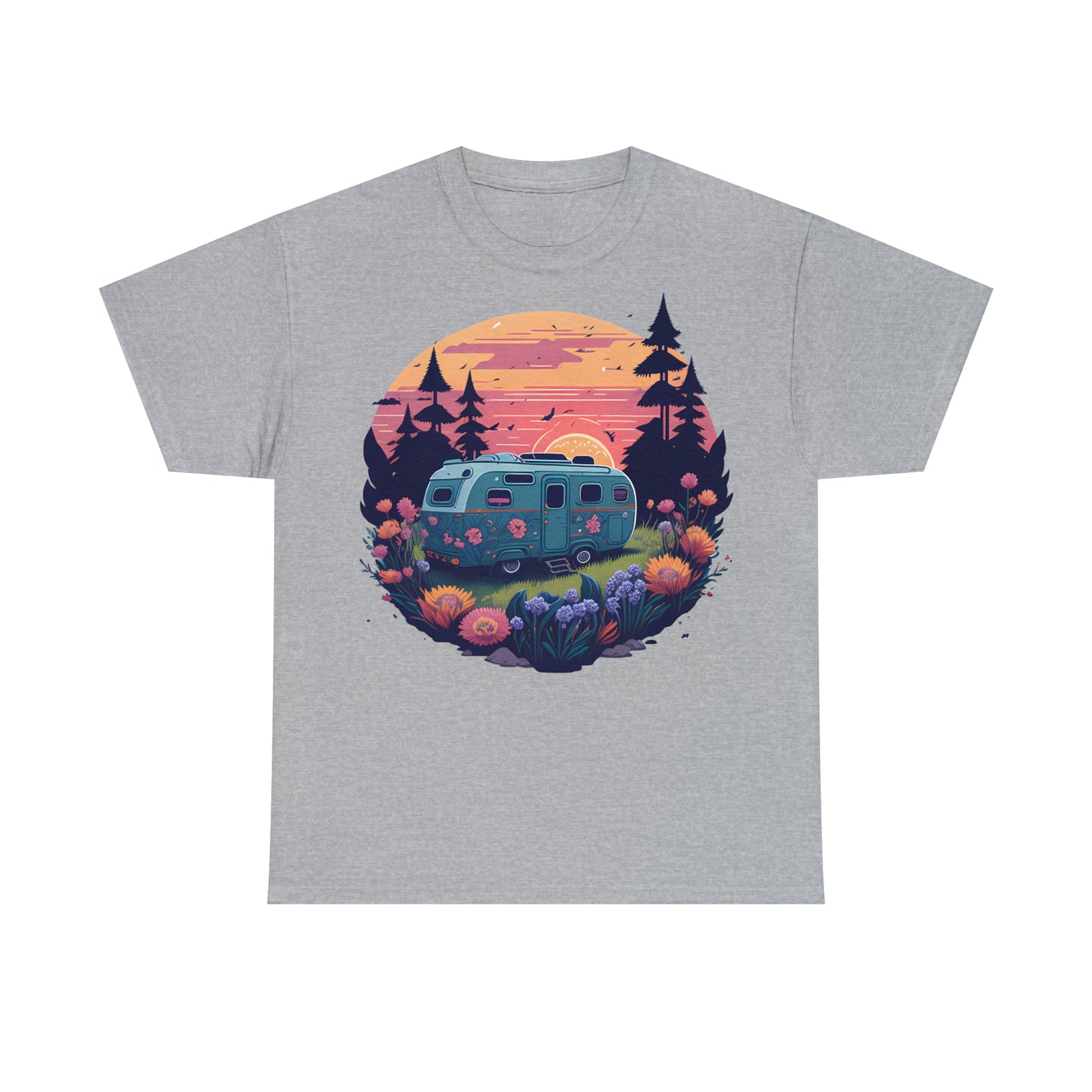 T-Shirt Camping in malerischer Wildnis