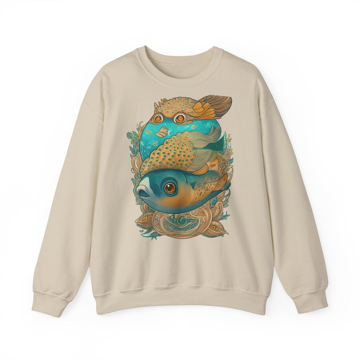 Unisex Sweatshirt Surrealistische Fische