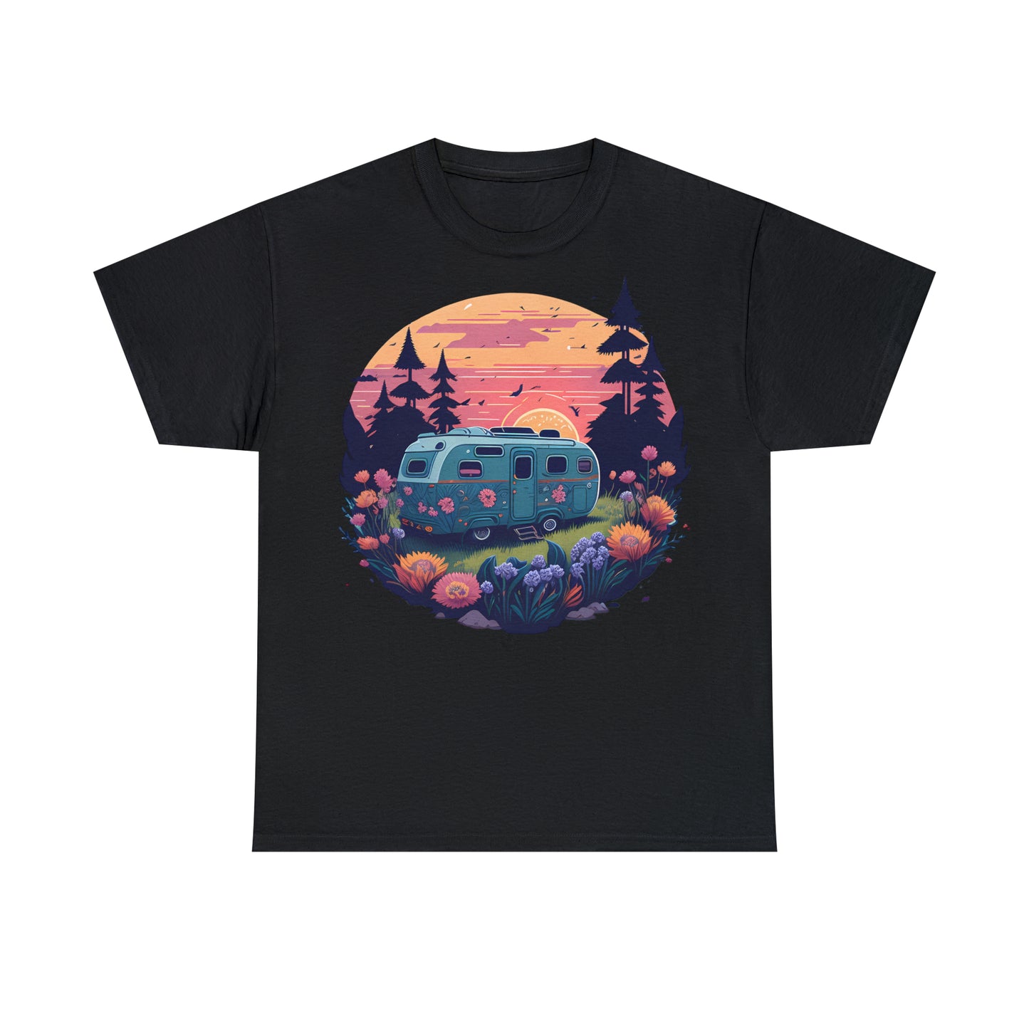 T-Shirt Camping in malerischer Wildnis