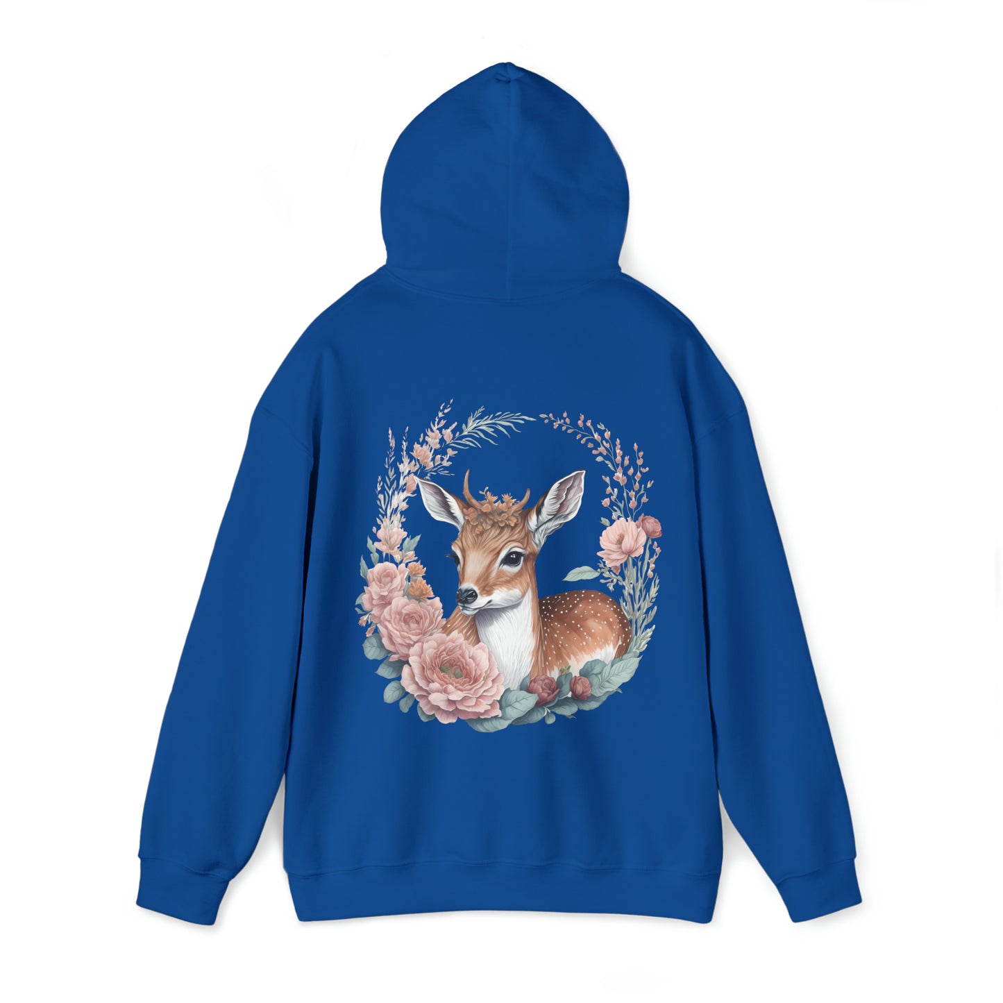 Unisex Hoodie Rehkitz und Blumen