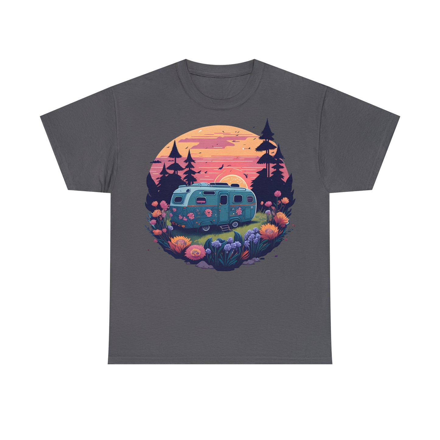 T-Shirt Camping in malerischer Wildnis