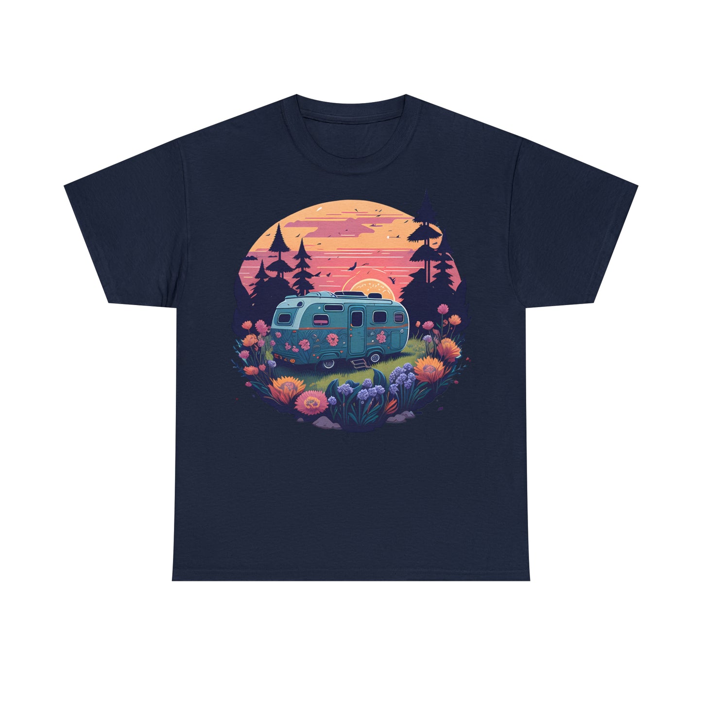 T-Shirt Camping in malerischer Wildnis