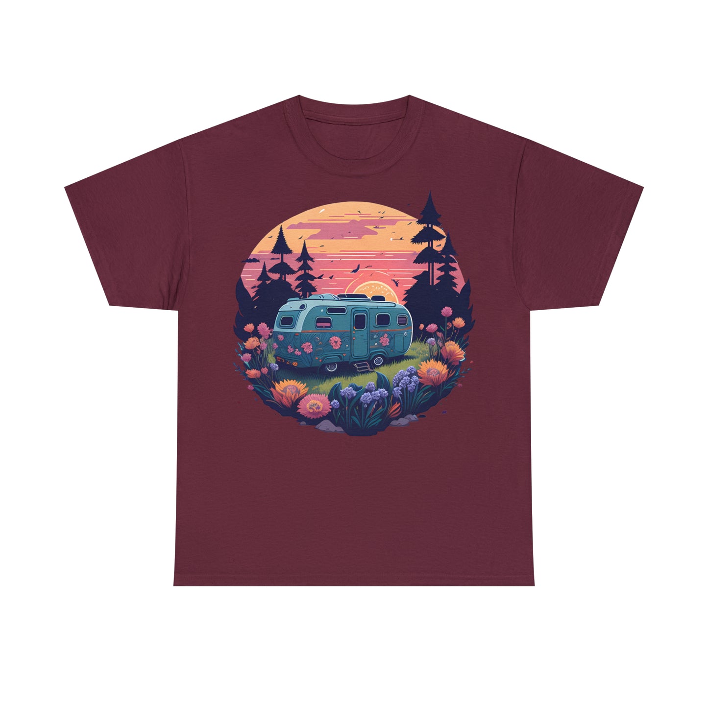 T-Shirt Camping in malerischer Wildnis