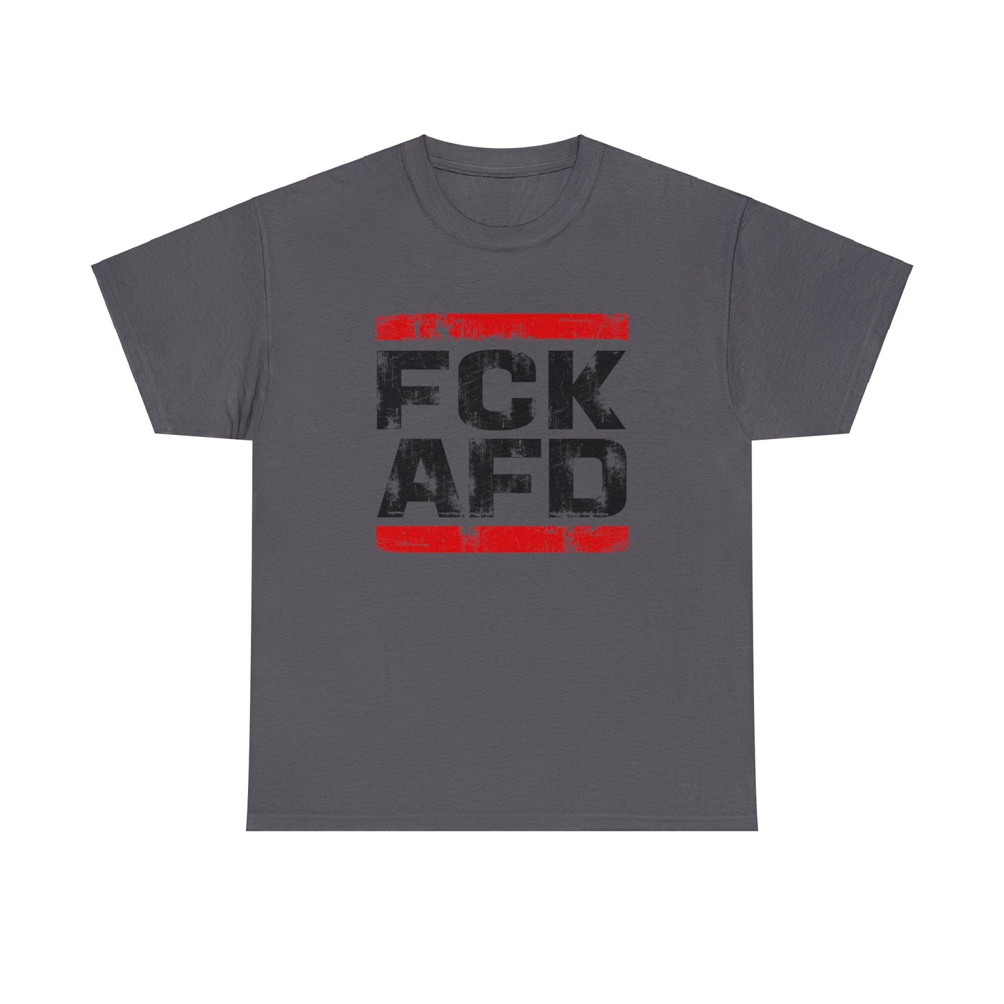 Unisex T-Shirt FCK AFD Grunge Design mit roten Balken