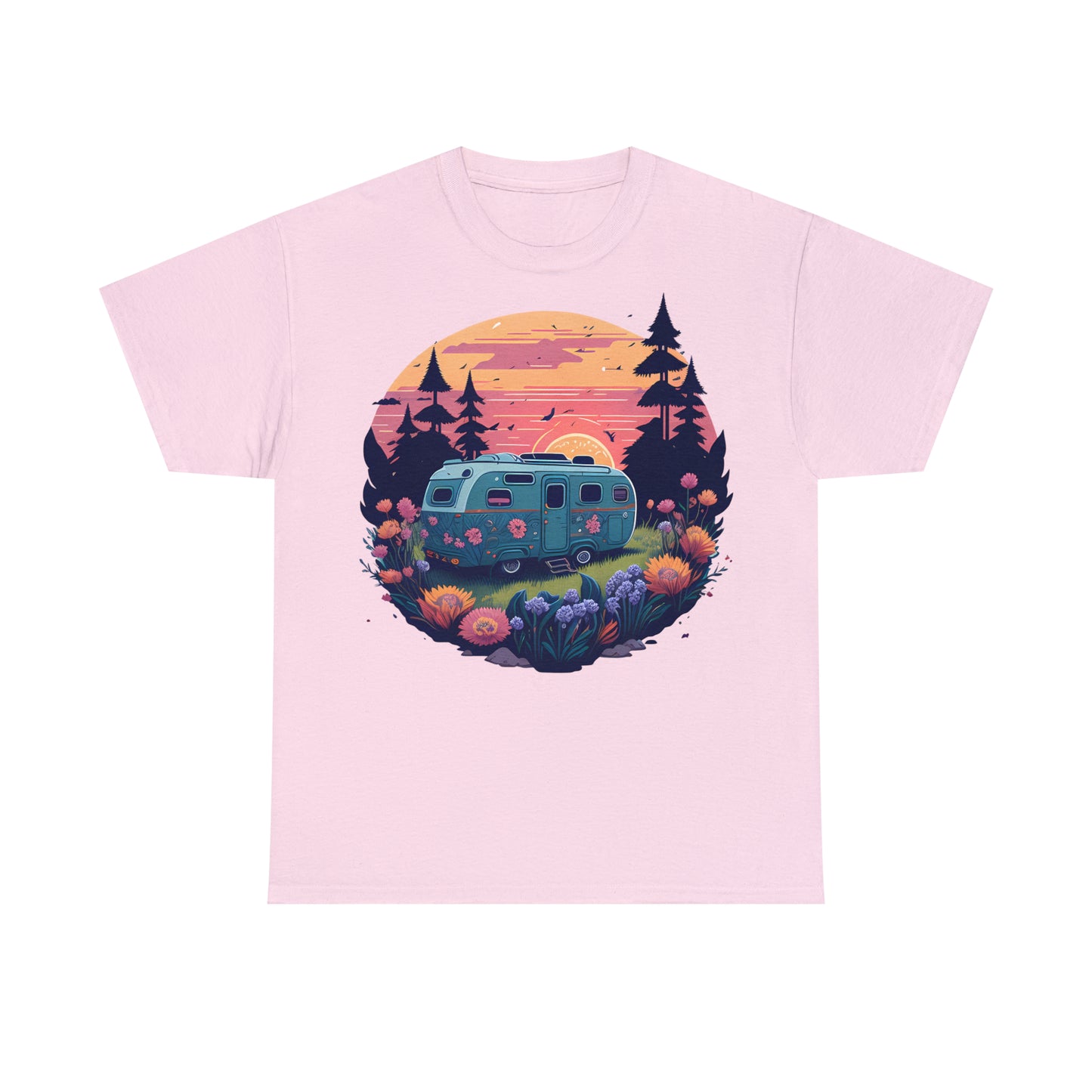 T-Shirt Camping in malerischer Wildnis