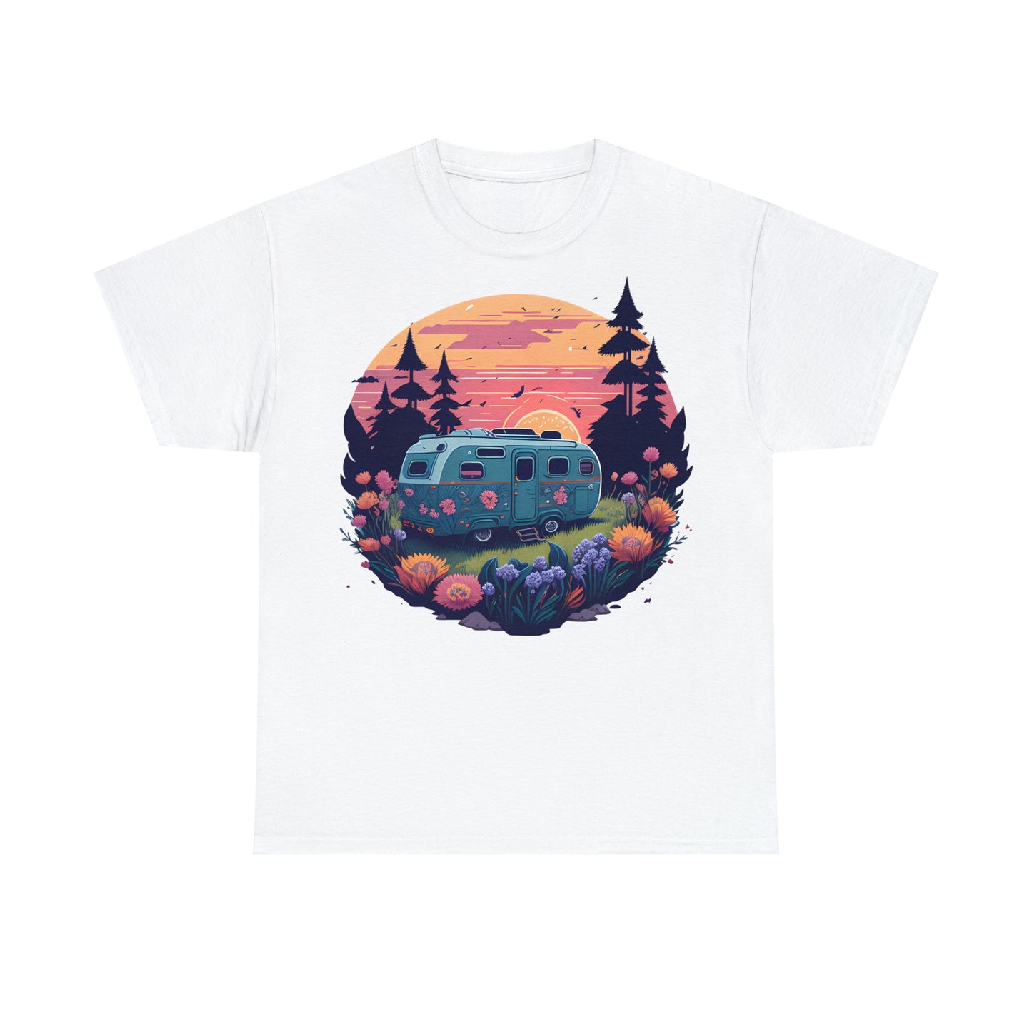 T-Shirt Camping in malerischer Wildnis