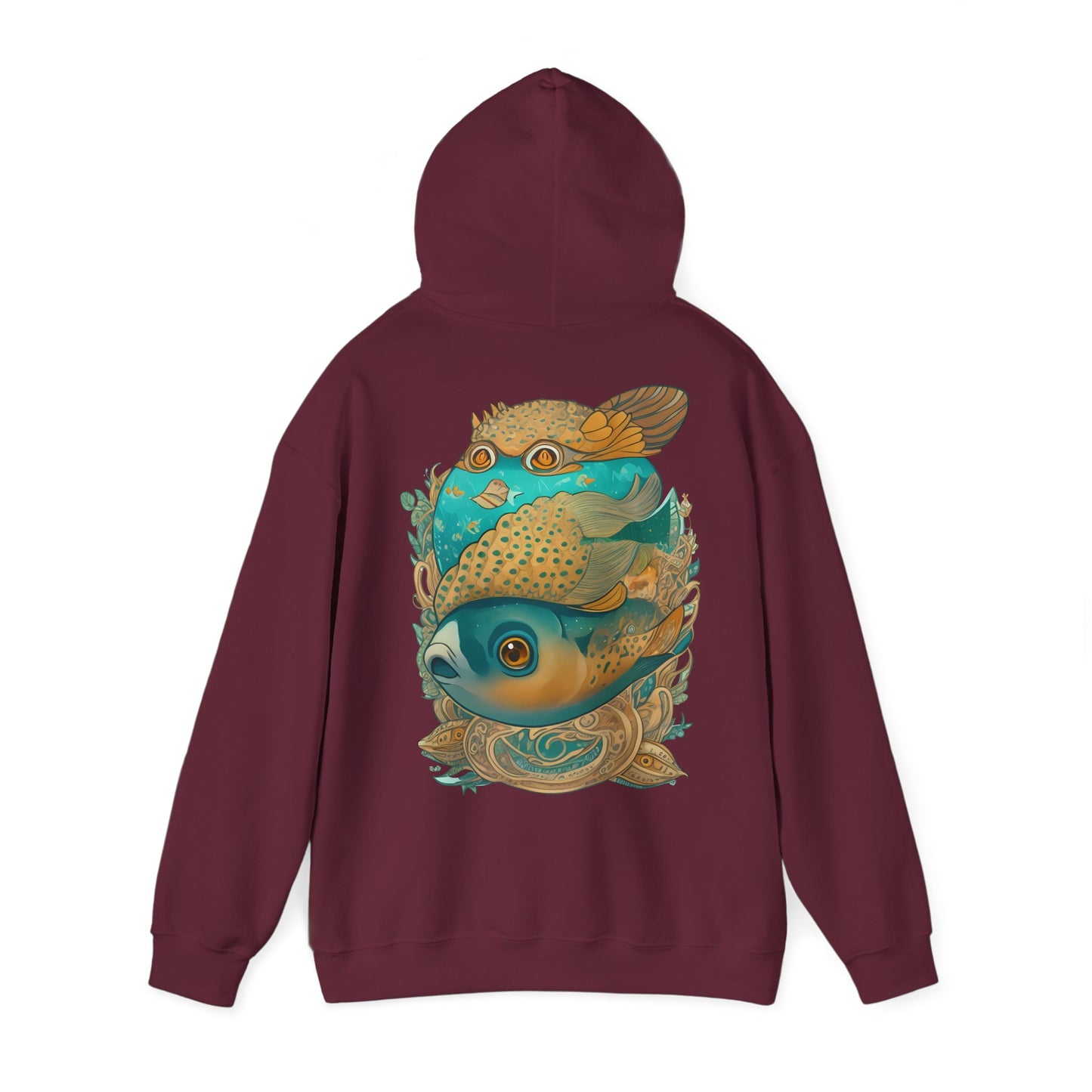 Unisex Hoodie Surrealistische Fische