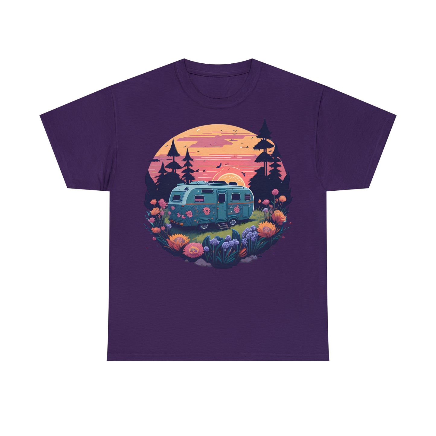T-Shirt Camping in malerischer Wildnis