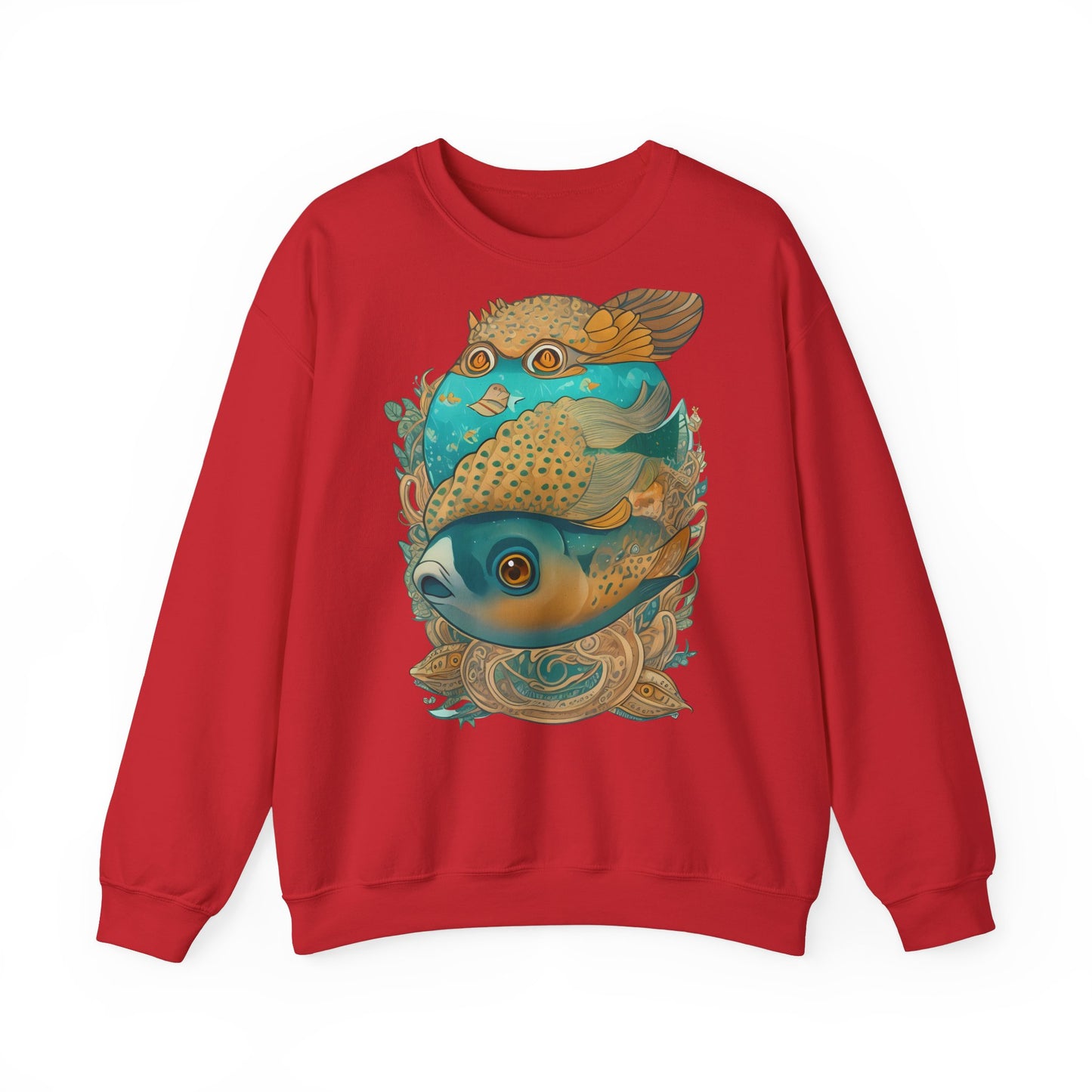 Unisex Sweatshirt Surrealistische Fische