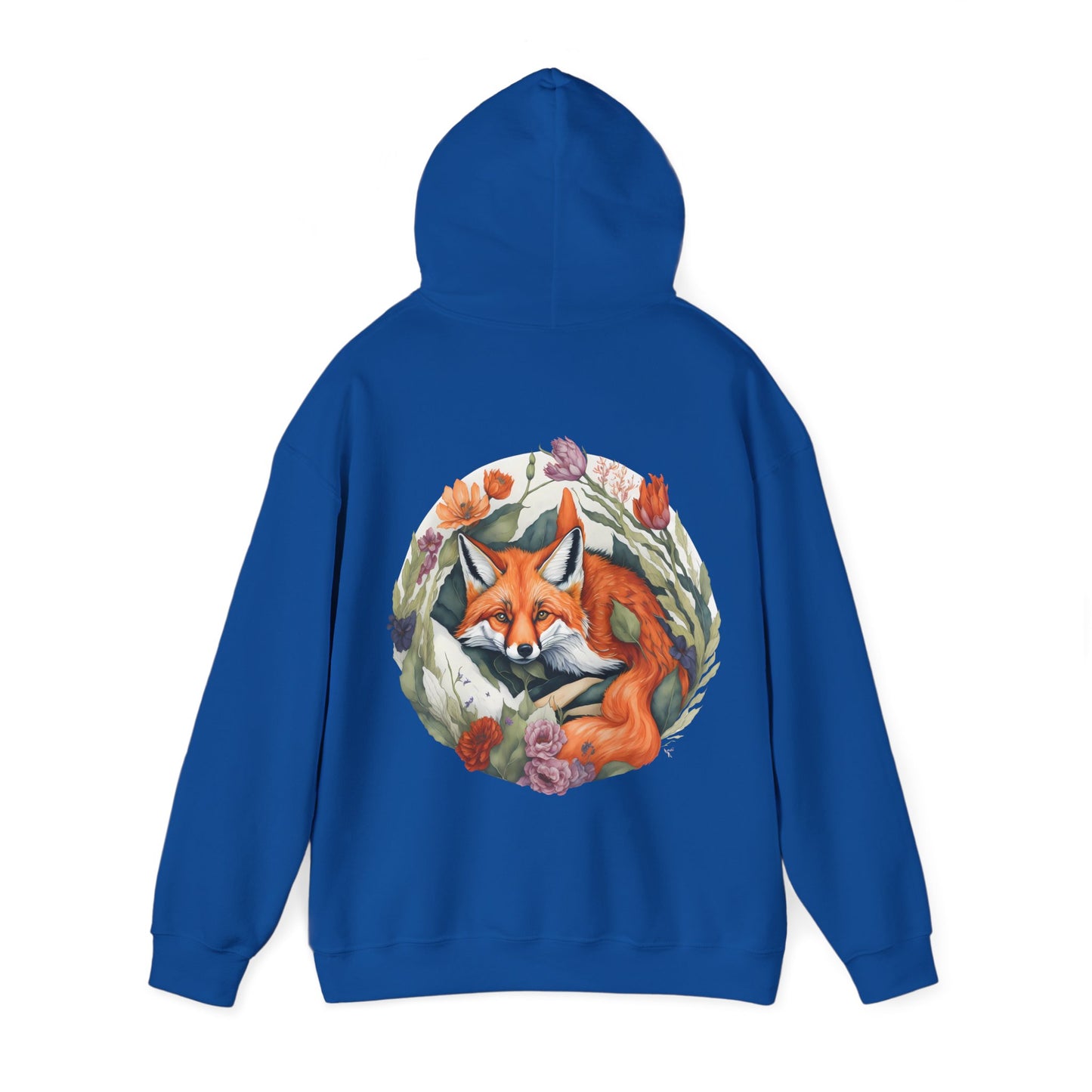 Unisex Hoodie Fuchs und Blumen