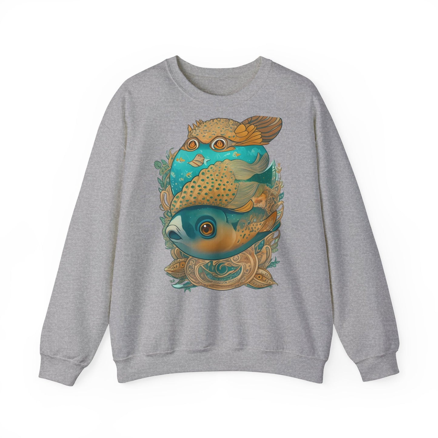 Unisex Sweatshirt Surrealistische Fische