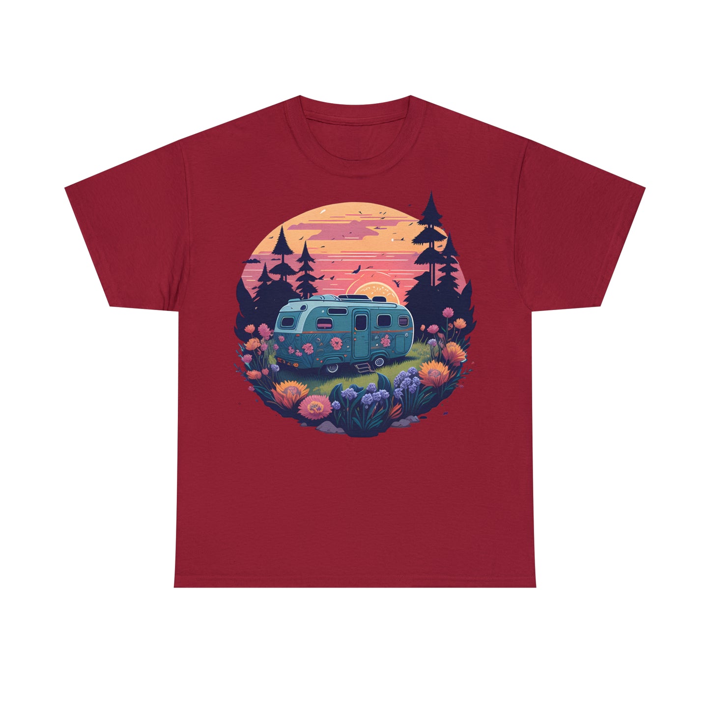 T-Shirt Camping in malerischer Wildnis