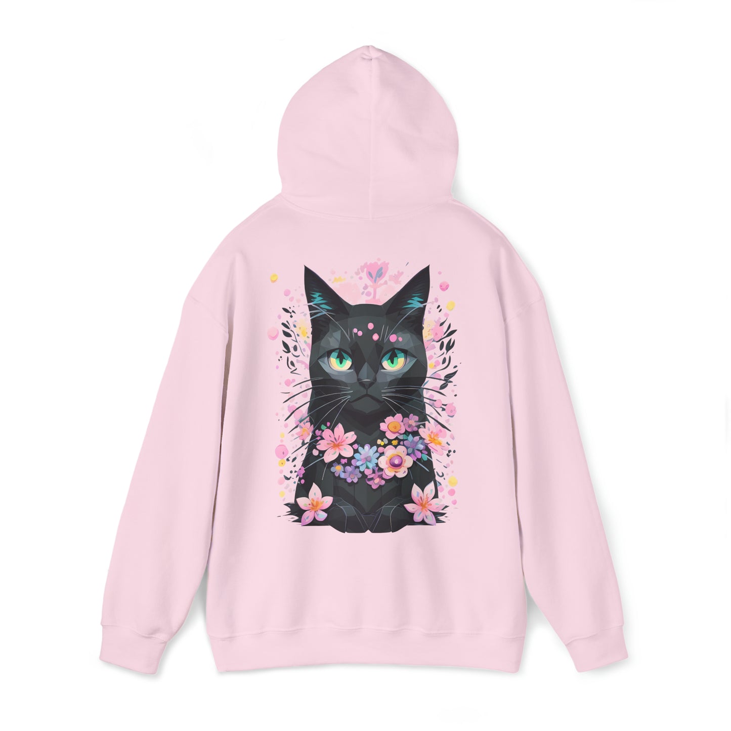 Unisex Hoodie Grumpy Cat mit Blumen