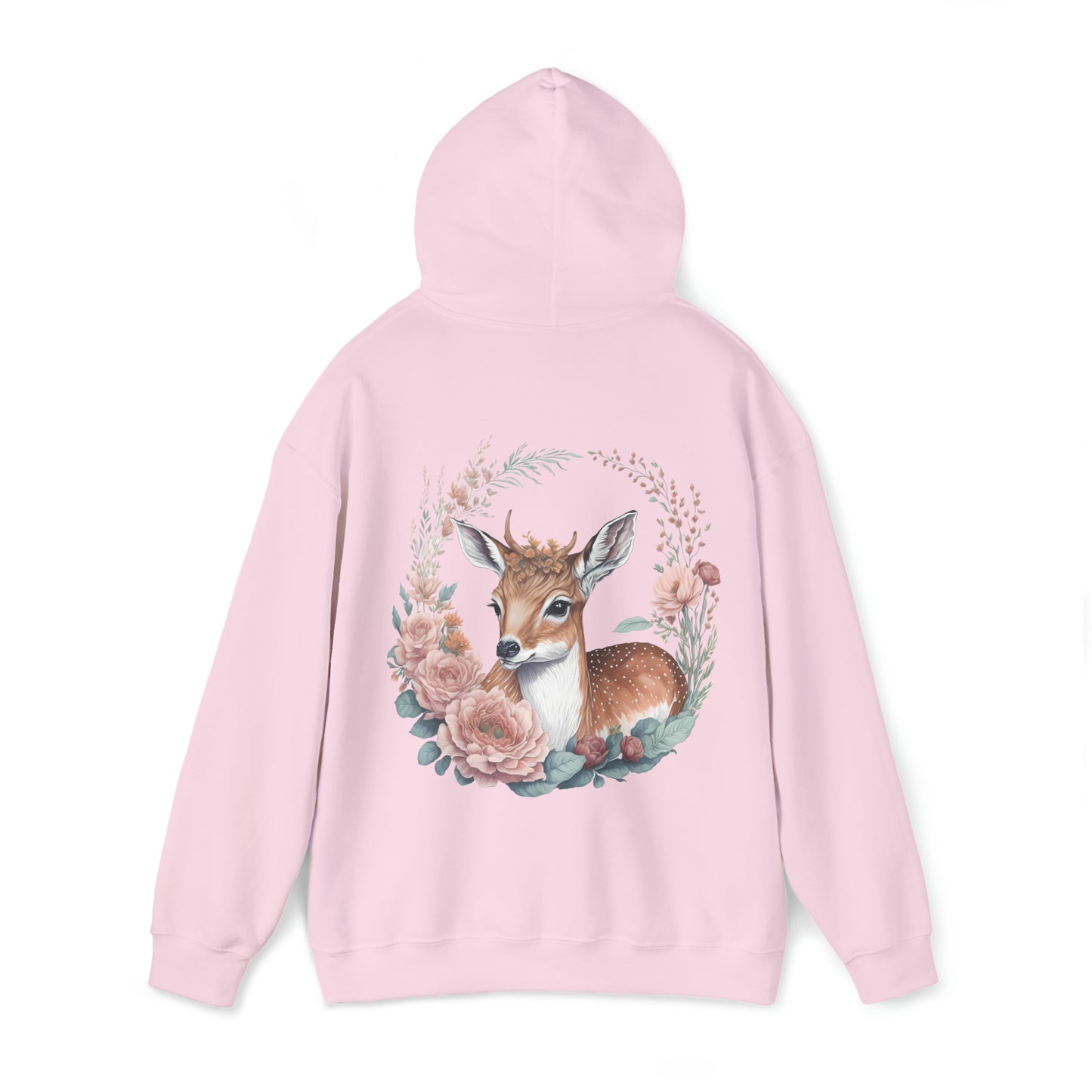 Unisex Hoodie Rehkitz und Blumen