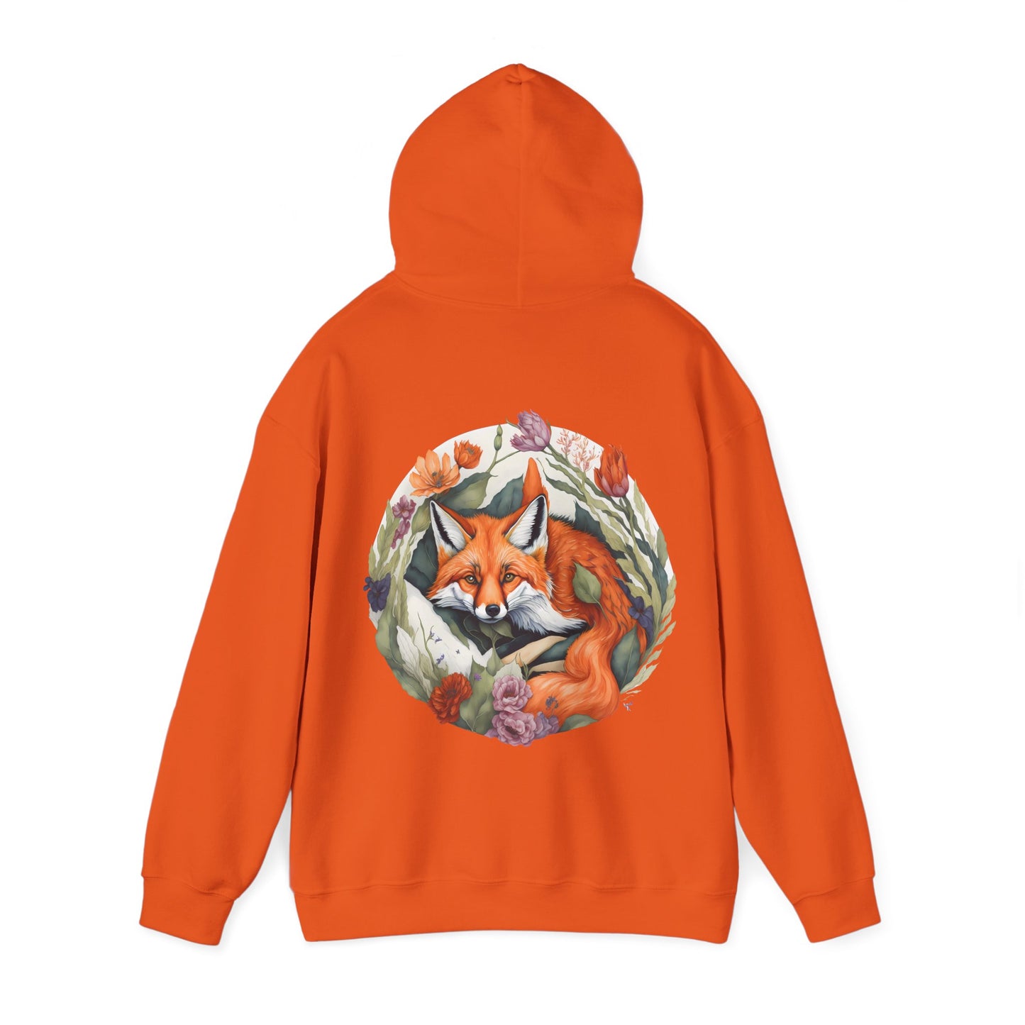 Unisex Hoodie Fuchs und Blumen